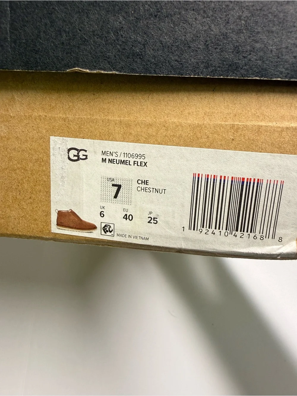 UGG Men's Chestnut Neumel flex Suede Ankle Boots size 7 slip on 1106995 new